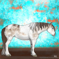 Horse Color:Liver Red Dun Splash Tobiano Frame Brindle 