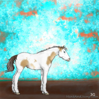 Horse Color:Classic Cream Champagne Dun Splash Tobiano 