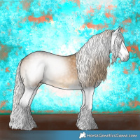 Horse Color:Gray Chocolate Palomino Dun Sabino Splash 