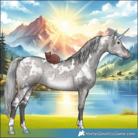 Horse Color:Platinum White Spotted Silver Brown Dun