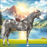 Horse Color:White Spotted Silver Brown Ice Pearl Dun Mushroom Sabino Brindle 