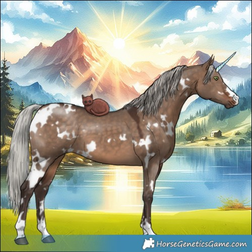 Horse Color:White Spotted Silver Brown Dun 