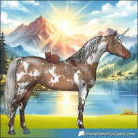 Horse Color:White Spotted Silver Brown Dun 