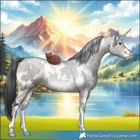 Horse Color:White Spotted Brown Ice Dun Sabino Brindle