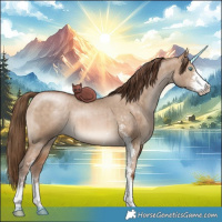 Horse Color:Brown Pearl Dun Sabino Brindle 