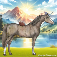 Horse Color:Liver Red Dun Ice Mushroom Sabino Brindle