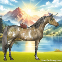 Horse Color:White Spotted Chocolate Palomino Dun Brindle