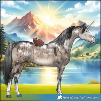 Horse Color:White Spotted Brown Dun Mushroom Sabino Brindle 