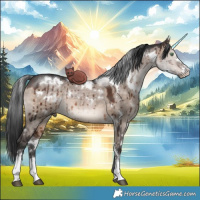 Horse Color:White Spotted Brown Dun Mushroom Sabino Brindle