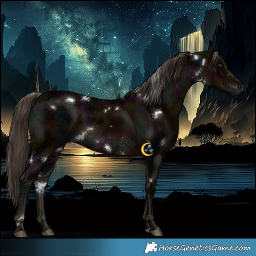 Horse Color:White Spotted Midnight Liver Chestnut Ice