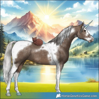 Horse Color:White Spotted Silver Brown Dun Tobiano 