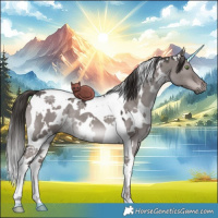 Horse Color:Platinum White Spotted Liver Red Dun Tobiano 