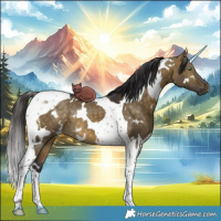 Horse Color:White Spotted Buckskin Dun Tobiano 