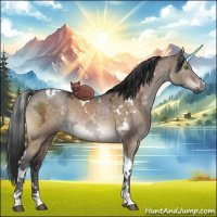 Horse Color:White Spotted Brown Ice Dun Tobiano Rabicano
