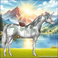 Horse Color:White Spotted Chocolate Silver Grullo Chinchilla Ice Onyx