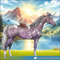 Horse Color:White Spotted Silver Grullo Chinchilla Brindle 
