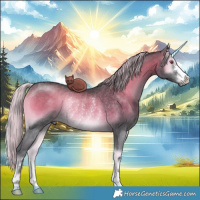 Horse Color:Silver Blue Onyx Chinchilla Rabicano 