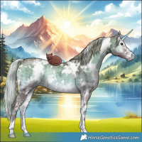Horse Color:White Spotted Chocolate Silver Blue Onyx Chinchilla Ice Rabicano 