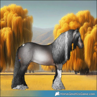 Horse Color:Gray Brown Tobiano 