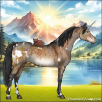 Horse Color:White Spotted Brown Dun Sabino Brindle 