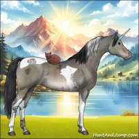 Horse Color:Brown Ice Dun Sabino Tobiano Brindle 