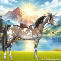 Horse Color:White Spotted Brown Dun Sabino Brindle 