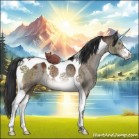 Horse Color:Brown Dun Sabino Tobiano Brindle 
