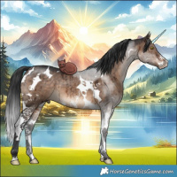 Horse Color:Brown Dun Sabino Tobiano Brindle 