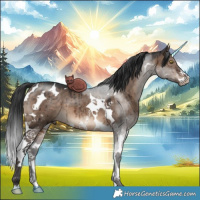 Horse Color:Brown Dun Sabino Tobiano Brindle 