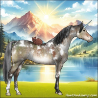 Horse Color:White Spotted Brown Dun Sabino Brindle 