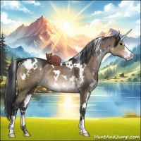 Horse Color:White Spotted Brown Dun Sabino 