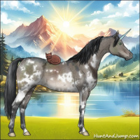 Horse Color:White Spotted Brown Ice Dun Mushroom 