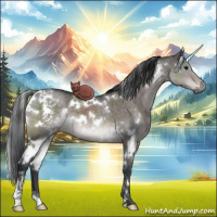 Horse Color:Platinum White Spotted Brown Dun 