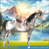 Horse Color:White Spotted Brown Dun Mushroom Sabino 