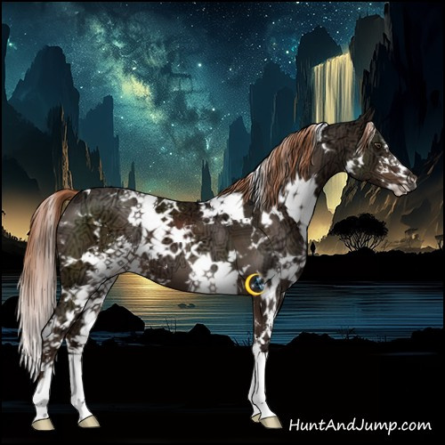 Horse Color:White Spotted Liver Chestnut Ice Sabino 