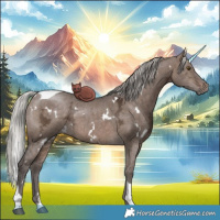 Horse Color:White Spotted Silver Brown Ice Dun Tobiano 