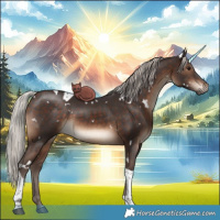 Horse Color:White Spotted Silver Brown Tobiano 