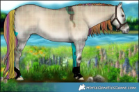 Horse Color:Void Painted Plaid  Liver Red Dun Onyx 