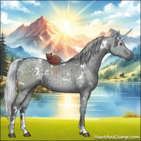 Horse Color:White Spotted Silver Grullo Chinchilla Sabino Brindle 