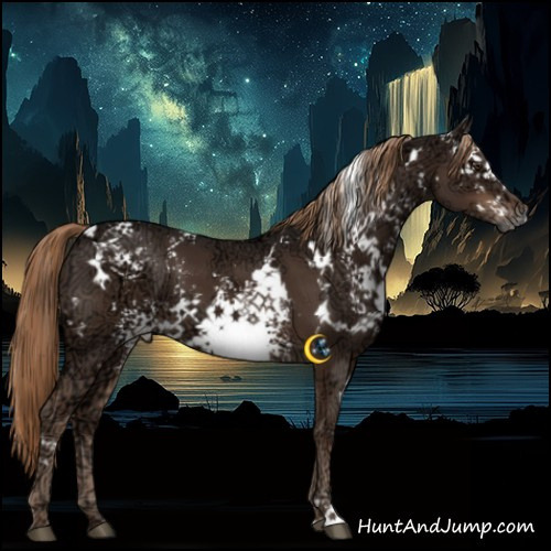 Horse Color:White Spotted Liver Chestnut Ice 