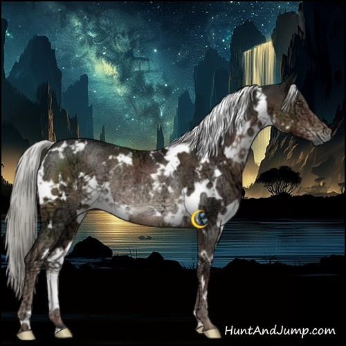 Horse Color:White Spotted Liver Chestnut Ice Mushroom Rabicano