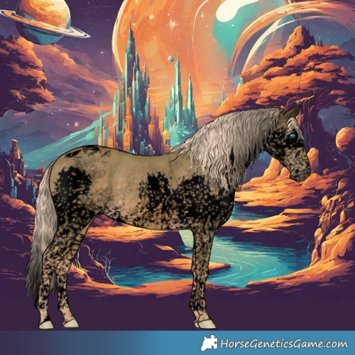 Horse Color:Void Watercolor Chocolate Palomino Splash Tobiano 