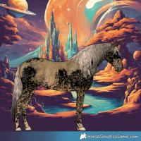 Horse Color:Void Watercolor Chocolate Palomino Splash Tobiano 