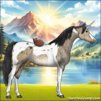 Horse Color:Brown Dun Tobiano Brindle 