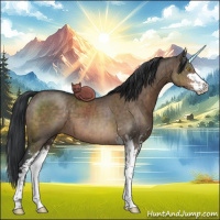 Horse Color:Brown Dun Sabino Brindle 