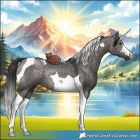 Horse Color:Platinum Brown Dun Tobiano