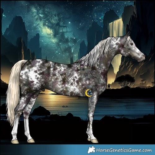 Horse Color:Gray White Spotted Midnight Liver Chestnut Mushroom Sabino 