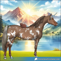 Horse Color:White Spotted Liver Red Dun 