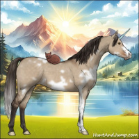 Horse Color:White Spotted Liver Red Dun Frame 