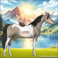 Horse Color:Brown Dun Tobiano 